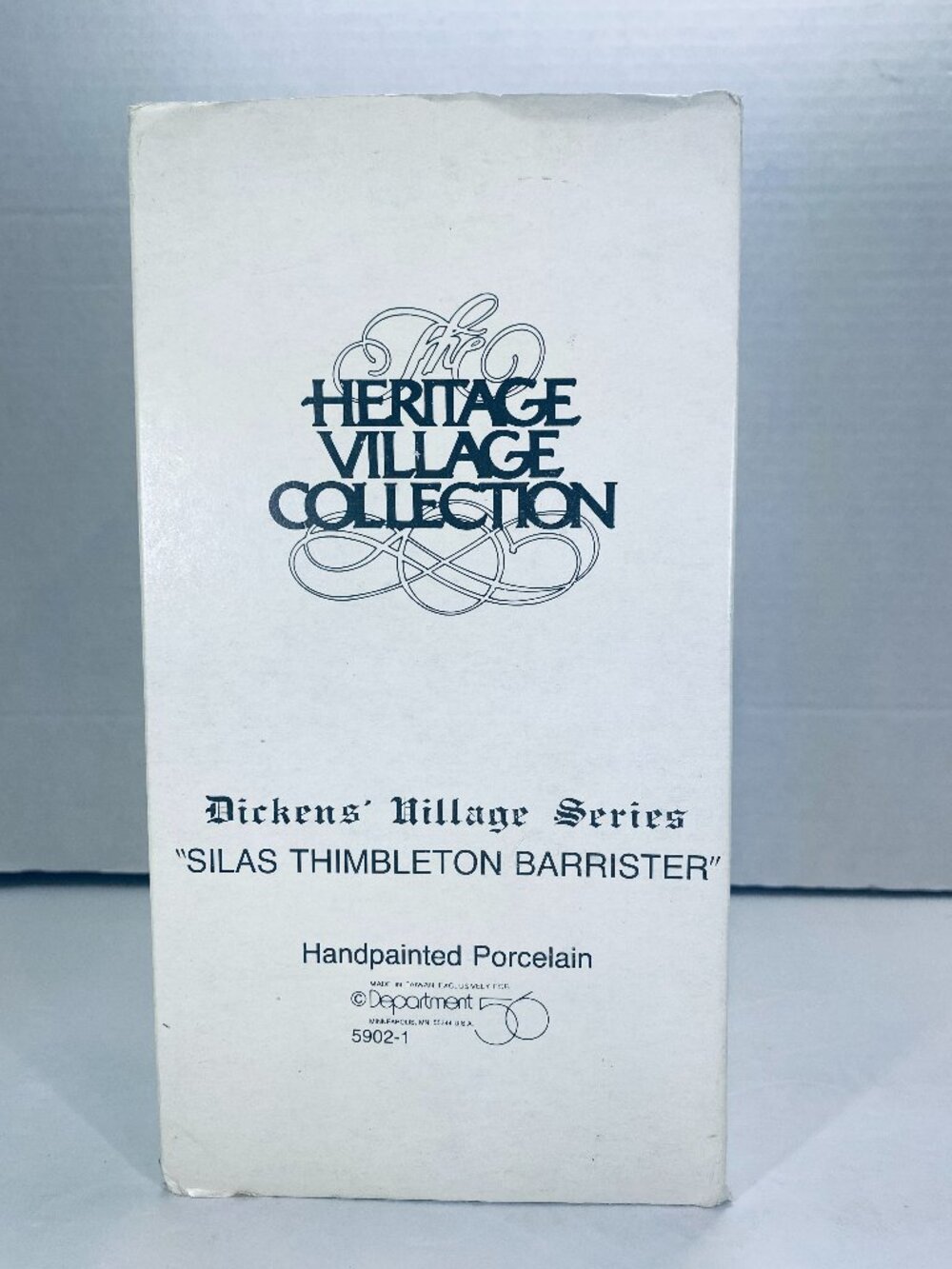 VNTG Dept 56 Dickens Village 59021 Silas Thimbleton Barrister, Ret'd, Light, Box
